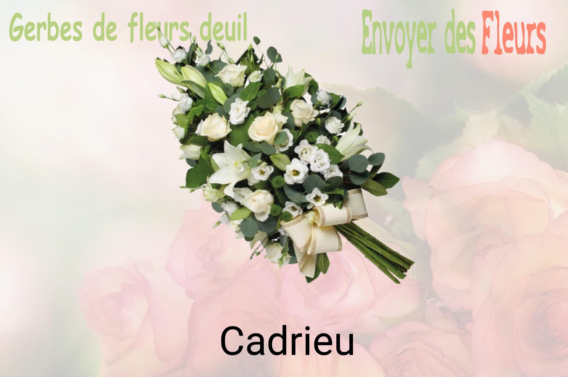 Gerbe de fleurs de deuil livrée à Cadrieu